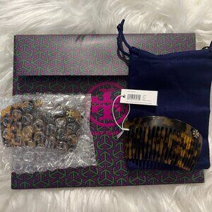 *NWT* Tory Burch Hair Comb Set Tortoise w/ Gold Logo